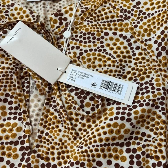NWT Rebecca Taylor Floral Abstract Blouse - Picture 8 of 10